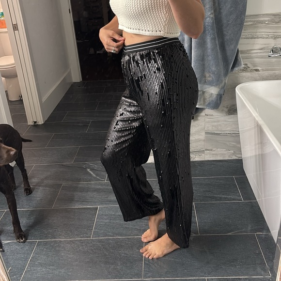Free People Just A Dreamer Sequined Pants - Picture 5 of 6